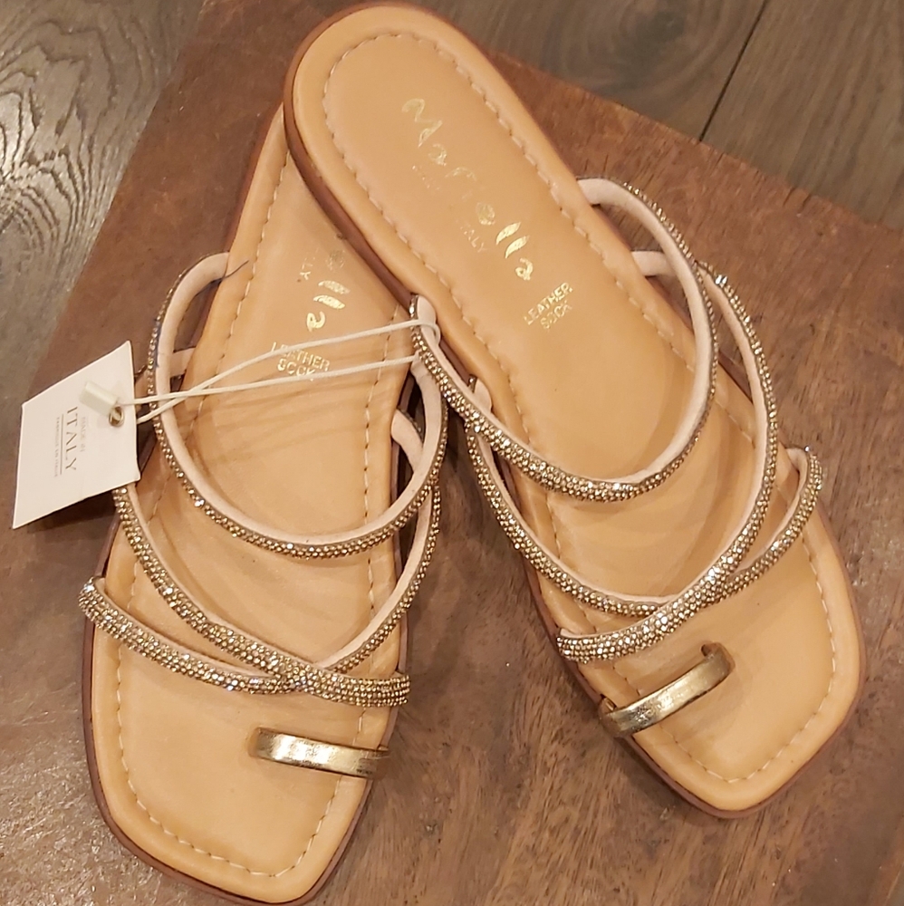 Mariella leather flat sandals